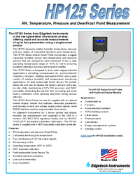 Thumbnail of document Data Sheet - HP125 Series Multi-Sense Humidity Probe